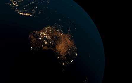 Picture of earth at night