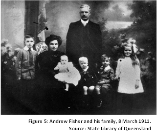 Figure 5: Andrew Fisher and his family, 8 March 1911.