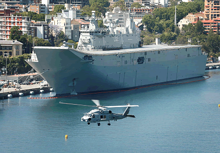 MH60R Romeo Seahawk helicopter and Landing Helicopter Dock
