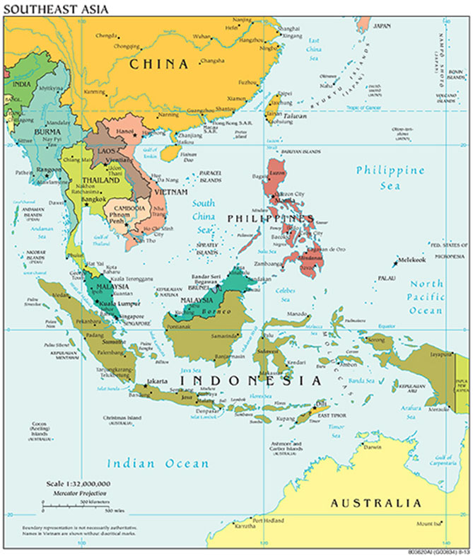 Map of Southeast Asia