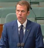 Dan Tehan delivering a ministerial statement in the House of Representatives Chamber
