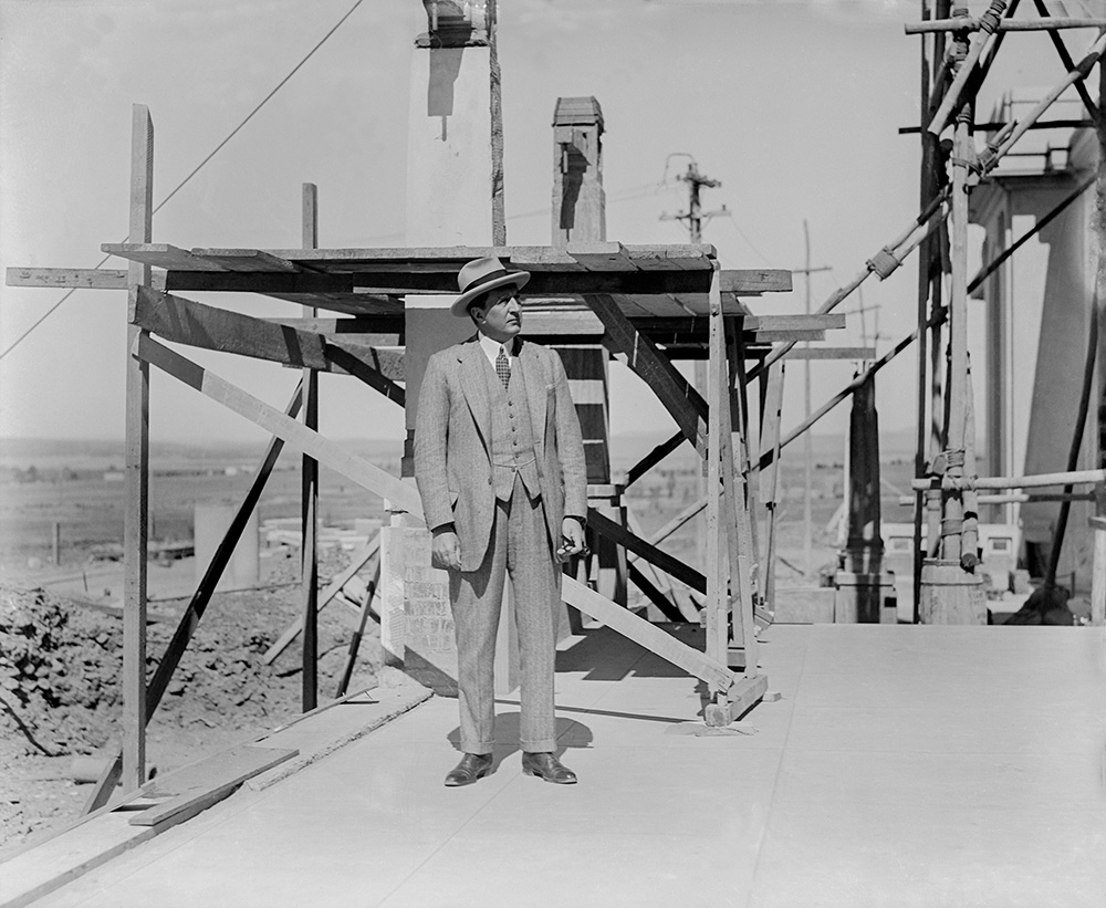 Prime Minister Stanley Melbourne Bruce inspecting Parliament House, 1926, National Archives of Australia, A3560, 1536