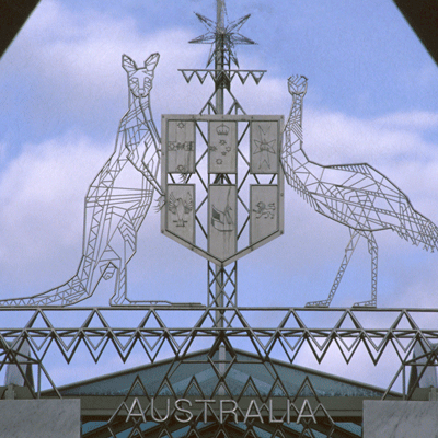 Robin Blau (born 1946) Coat of Arms (Main Entrance) Parliament House Canberra (1986–1987)