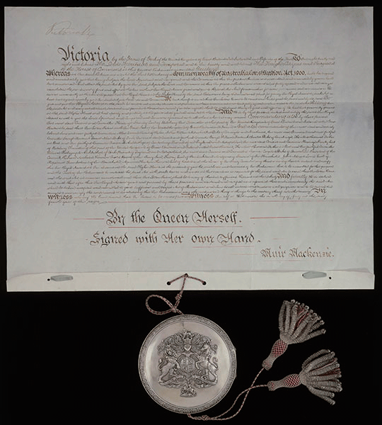 Royal Assent of Queen Victoria to Commonwealth of Australia Constitution Act of 1900