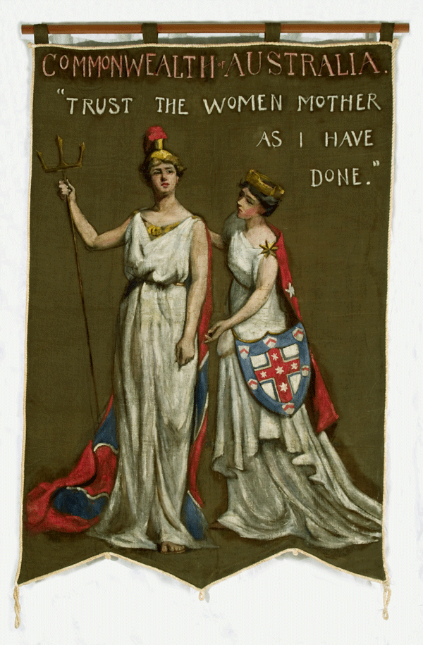 Women's suffrage banner