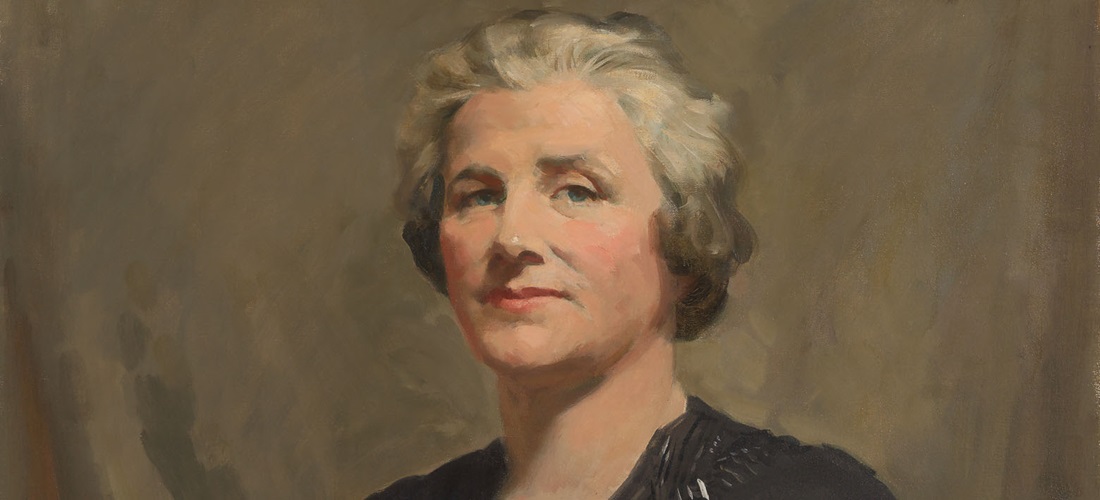Detail of portrait of Member for Parliament Enid Lyons by William Dargie for the Historic Memorials Collection.