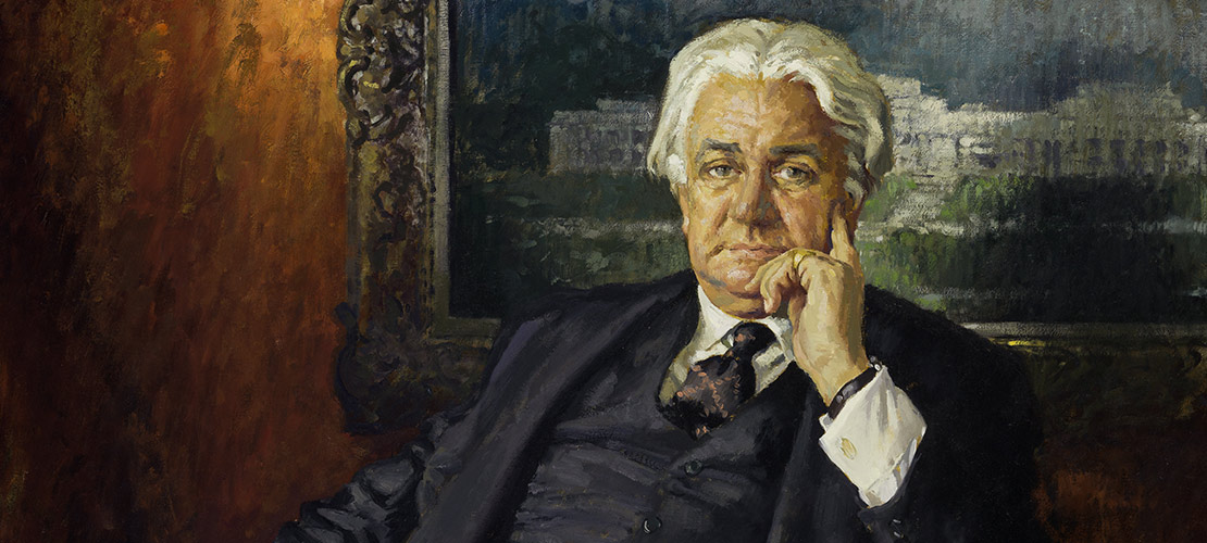 Detail of portrait of Governor General John Kerr by Charles Bush for the Historic Memorials Collection.