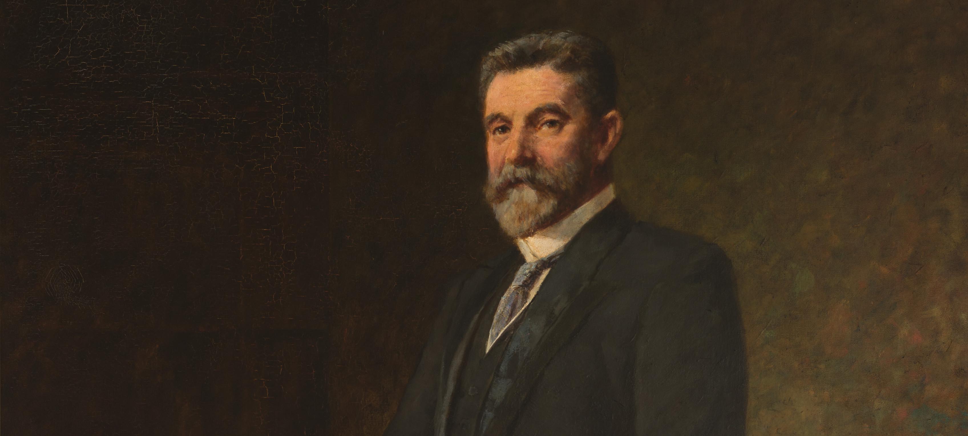 Portrait of Australian Prime Minister Alfred Deakin by Frederick McCubbin, 1914, Historic Memorials Collection.