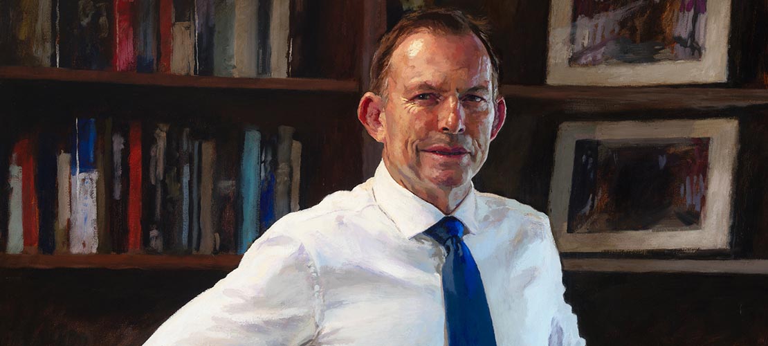 Portrait of Tony Abbott by Johannes Leak