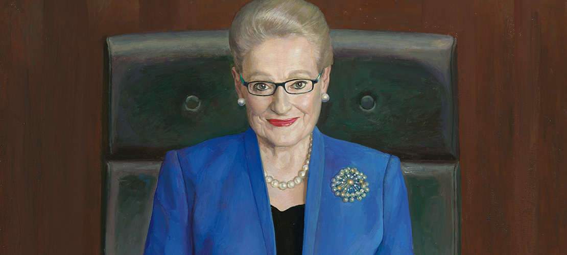 Portrait of  Speaker of the House of Representatives Bronwyn Kathleen Bishop by Jiawei Shen for the Historic Memorials Collection. 