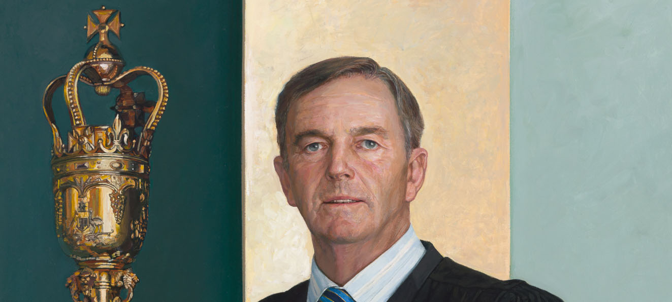 Portrait of David Hawker by Jiawei Shen, Historic Memorials Collection