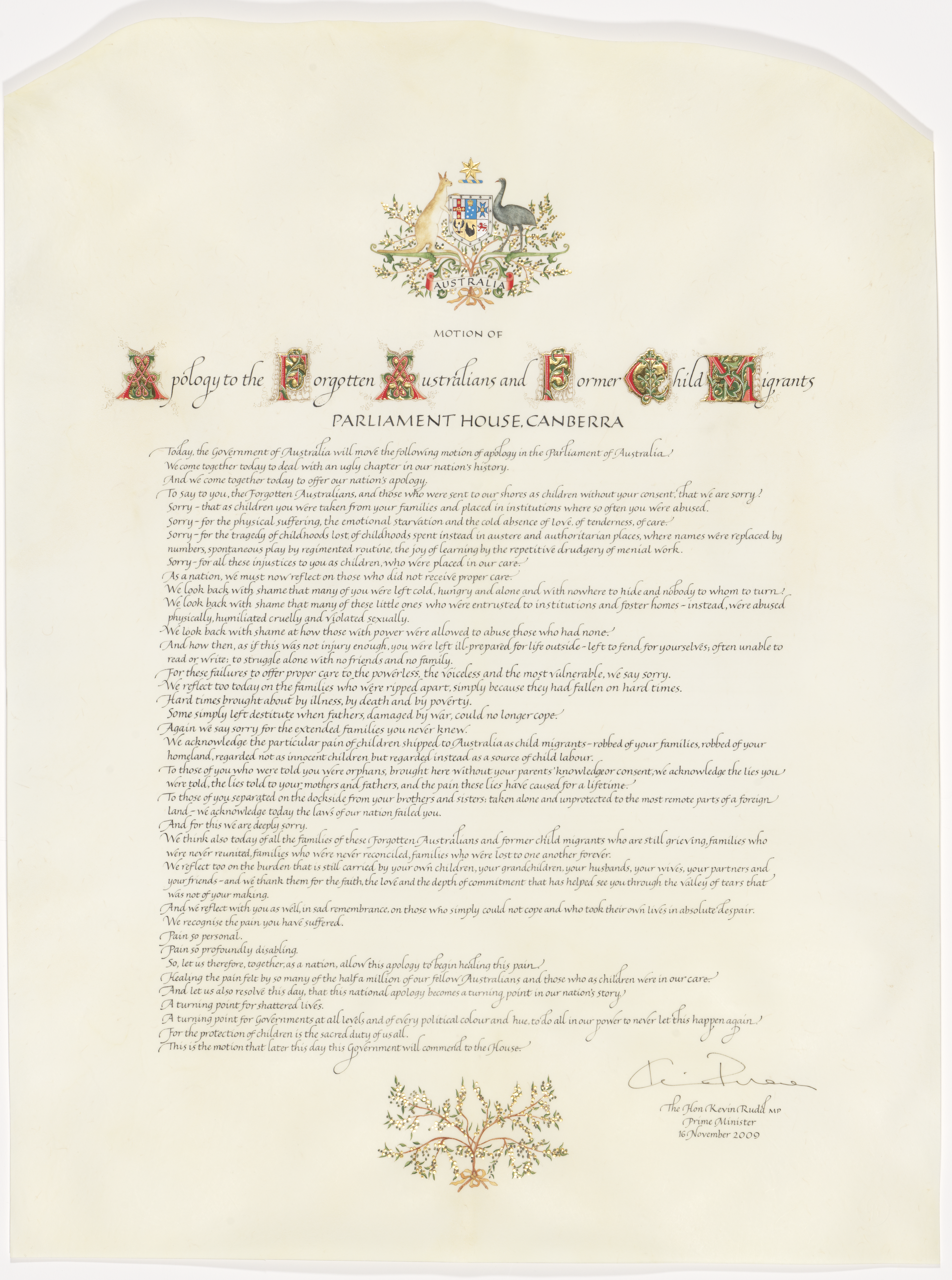 Forgotten Australians apology