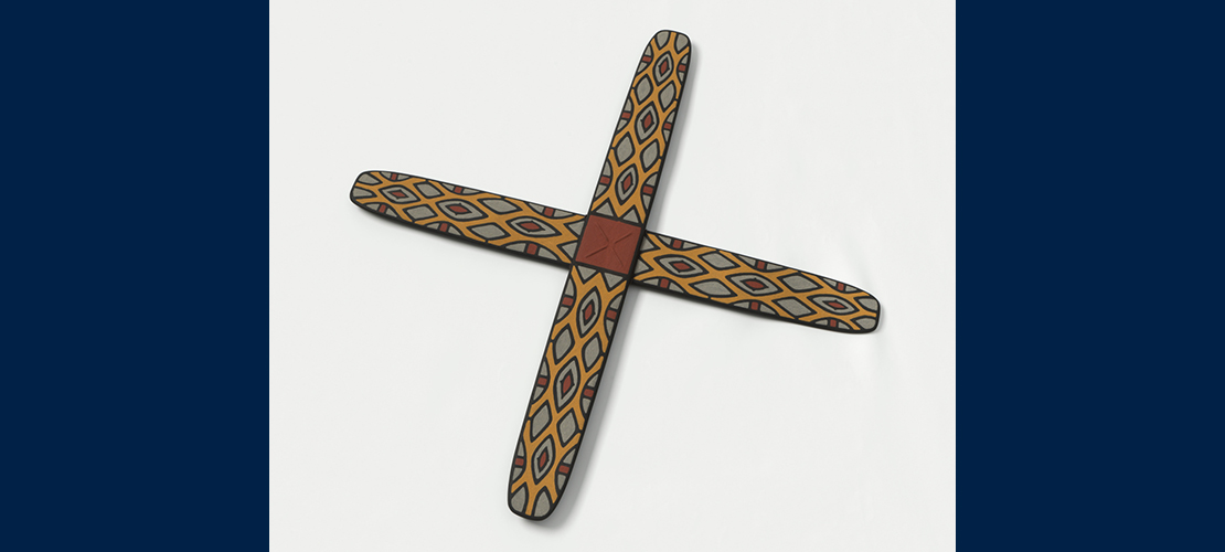 Cross boomerang — nets by Michael Boiyool Anning