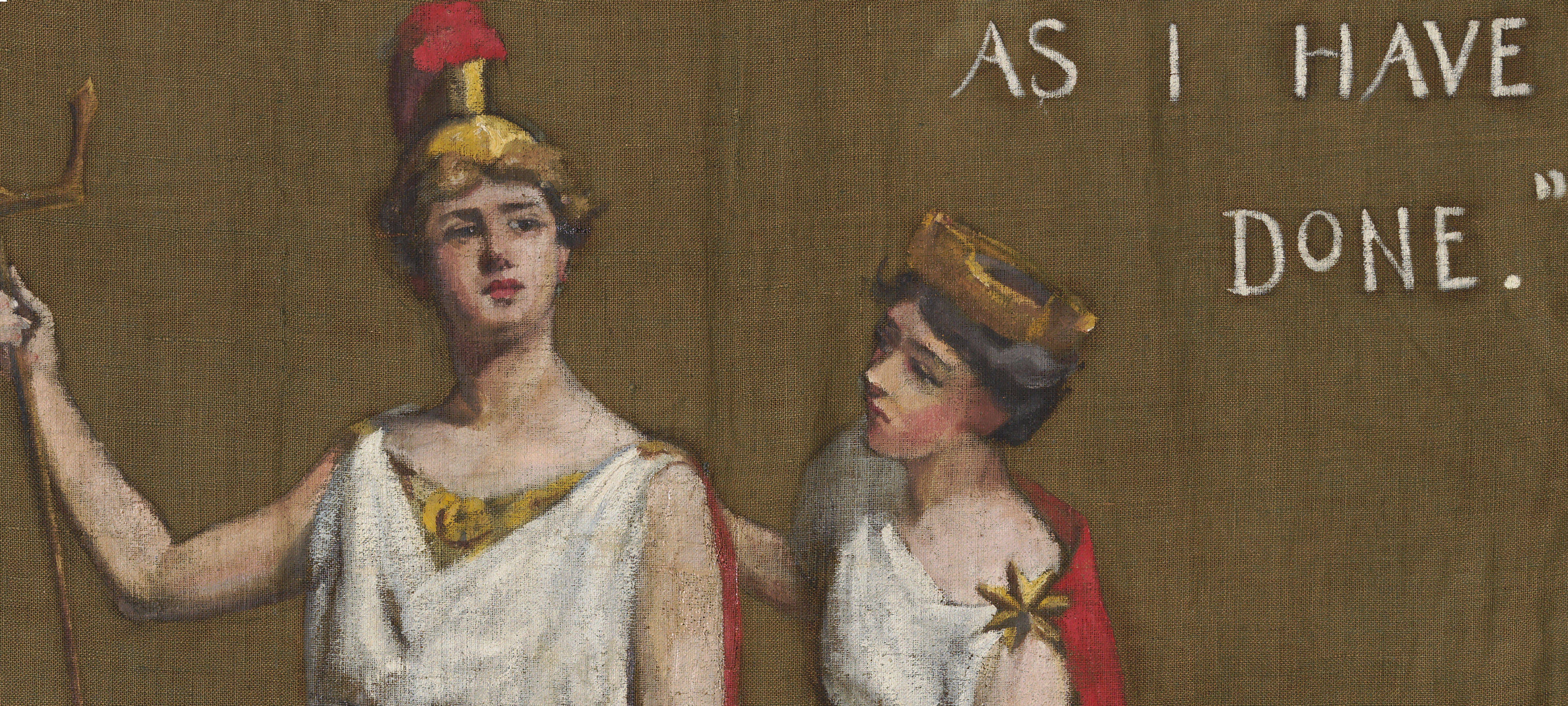 Women's Suffrage Banner by Dora Meeson, 1908, Gifts Collection.