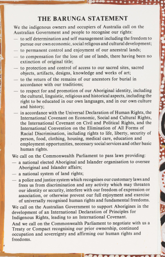 The Barunga Statement detail