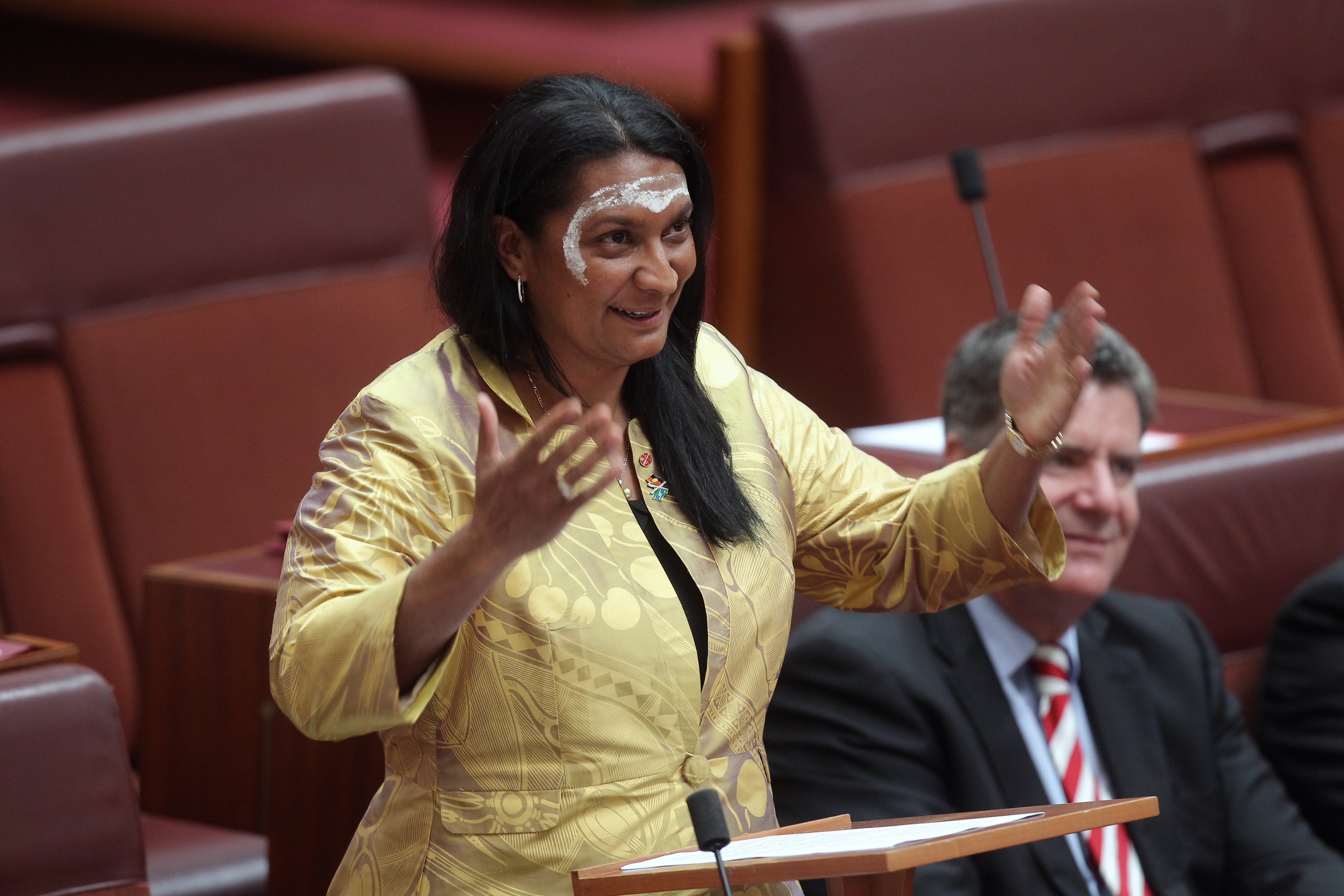 Senator Nova Peris delivers her first speech in the Senate, 2013, Fairfax Media