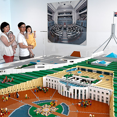 The House of Representatives Chamber and the Senate Chamber made from LEGO