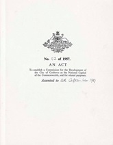 National Capital Development Commission Act 1957
