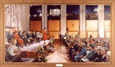 Opening of Parliament House by Her Majesty Queen Elizabeth II on 9 May 1988 (1994), by Marcus Beilby (1951) 