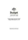 Portfolio budget statements 2019-20 cover