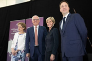 Foreign Minister Julie Bishop, Prime Minister Malcolm Turnbull, Trade, Tourism and Investment Minister Steven Ciobo and DFAT Secretary Frances Adamson at the launch of the 2017 Foreign Policy White Paper. 23 November 2017 