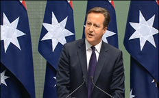 Prime Minister of the United Kingdom David Cameron addressing the Parliament