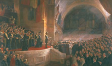 Tom Roberts, Opening of the First Parliament of the Commonwealth of Australia by H.R.H. The Duke of Cornwall and York (Later King George V), May 9, 1901, 1903, oil on canvas