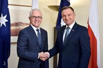 Prime Minister Malcolm Turnbull with Polish President Andrzej Duda