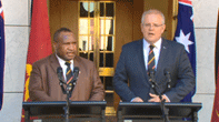 James Marape and Scott Morrison