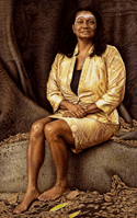Jandamarra Cadd (b.1973) Yorta Yorta, Dja dja Warung peoples, Nova Peris OAM, 2019, Oil on canvas