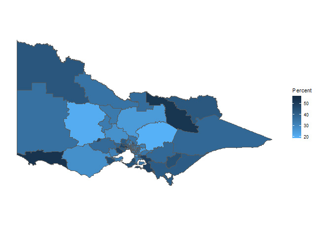 Early voting rates in Legislative Assembly seats