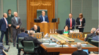 The Speaker uses his casting vote following a tied vote.