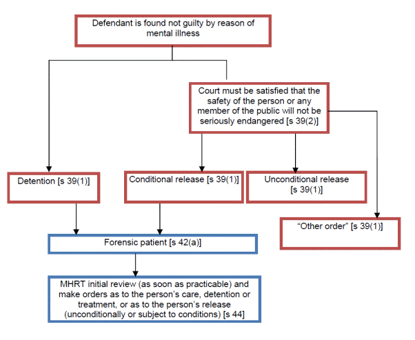 Figure 2.4: NSW court processes following a finding of not guilty by reason of mental illness