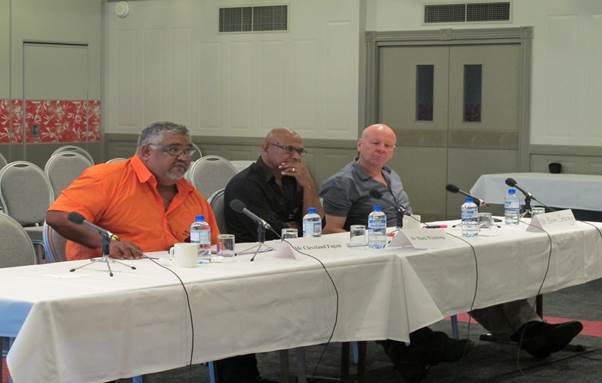 Mr Cleveland Fagan, Chief Executive Officer and Dr Mark Wenitong, Public Health Medical Advisor from the Apunipima Cape York Health Council, and Mr Brian Stacey, Head of Policy, Cape York Partnership, spoke to the committee at a public hearing in Cairns on 16 November 2015.