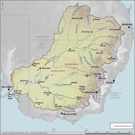 Figure 3.2 The Northern and Southern Basins