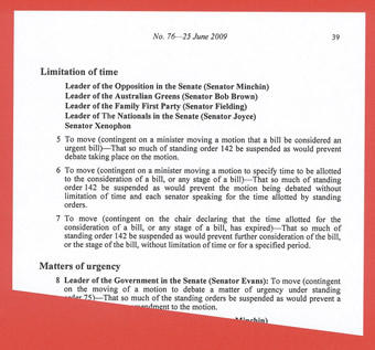 Contingent notices such as these allow the various restrictions in SO 142 to be overcome, provided a majority of the Senate supports these courses of action