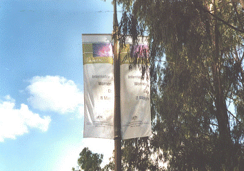 Commonwealth banners in Northbourne Avenue, 2005