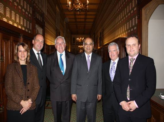 Delegation members meeting with the Rt. Hon. Keith Vaz MP, Chair of the House of Commons Home Affairs Committee, Parliament House, London.