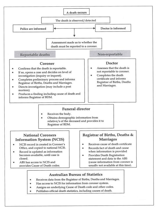 Flowchart Causes of Death data collection