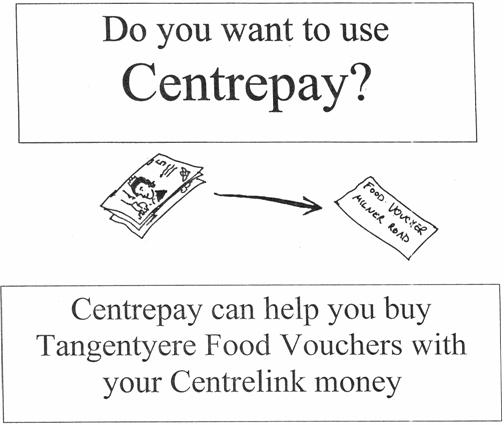 Centrepay can help you buy Tangentyere Food Vouchers with your Centrelink money