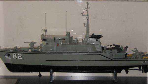 A model of the Huon class Minehunter, ADI Headquarters, Garden Island