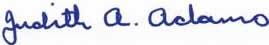 Signature of Senator Judith Adams